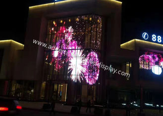 256 × 256 بكسل شاشة LED شفافة من الألومنيوم مخصصة بتنسيق إدخال إشارة DVI