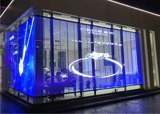 P19.23 LED ترى من خلال الشاشة ، 93 شاشة فيديو LED شفافة
