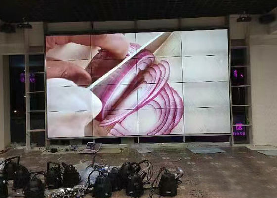 شاشات فيديو كبيرة 46 بوصة 3 × 3 LED فيديو جدار مستقيم أسفل
